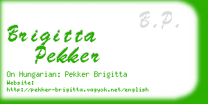 brigitta pekker business card